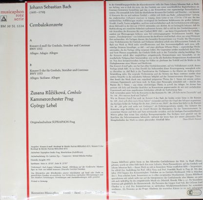 Musicaphon BM 30 SL 1224 - Cembalokonzerte d-Moll / E-Dur - Image 2