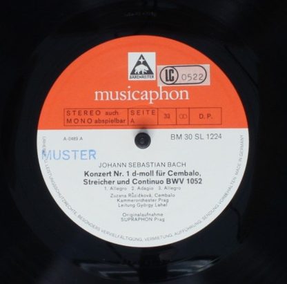 Musicaphon BM 30 SL 1224 - Cembalokonzerte d-Moll / E-Dur - Image 3