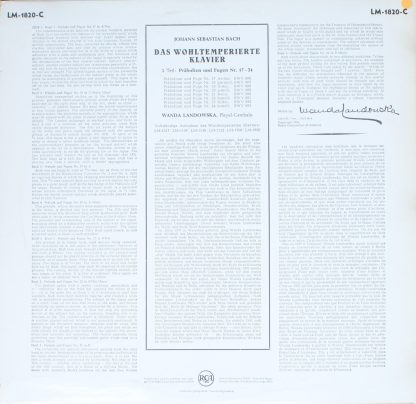 RCA Victor Red Seal LM-1820-C - Das Wohltemperierte Klavier Teil - Image 2