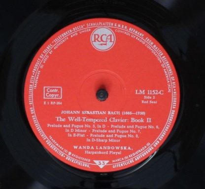 RCA Victor Red Seal LM-1152-C - Das Wohltemperierte Klavier Teil - Image 4