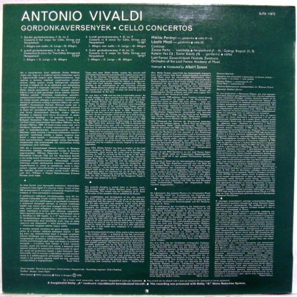 Hungaroton SLPX 11872-B - Vivaldi Cello Concerti - Image 2