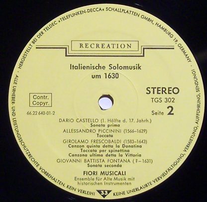 TELDEC »Telefunken-Decca« Schallplatten GmbH TGS 302 - Italienis - Image 3