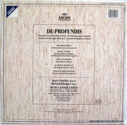 Archiv Production 415 526-1 - De Profundis - Kantaten Des Deutsc - Image 4