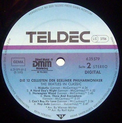 Teldec 6.25 579 - CELLO BAUMANN Borwitzky MAJOWSKY Fincke BERLIN - Image 7