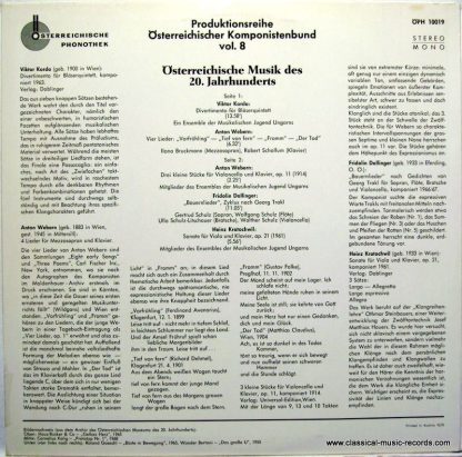 Österreichische Phonothek ÖPH 10019 - Österreichische Musik Des - Image 2