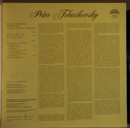 Supraphon 1 10 1454 - Variations On A Rococo Theme / Suite No. 4 - Image 2