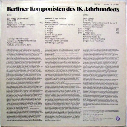 Eterna 8 27 800 - Berliner Komponisten Des 18. Jahrhunderts - Image 2