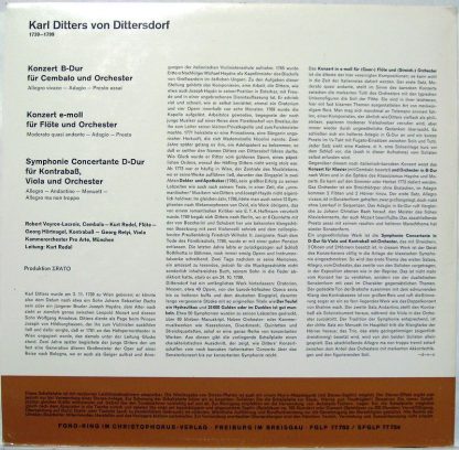 Fono-Ring SFGLP 77 754 - Cembalokonzert, Flötenkonzert, Symphoni - Image 2