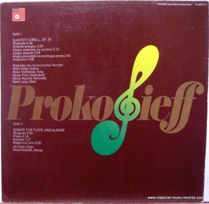 BASF 15 29037-5 - Quintett D-moll Op. 39; Sonate Für Flöte Und K - Image 2