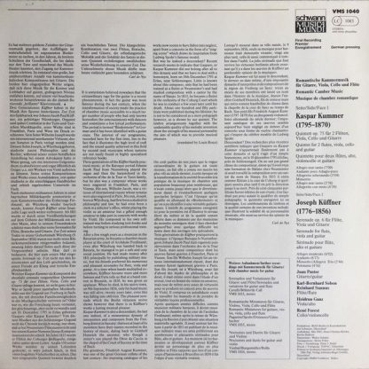 Schwann Musica Mundi VMS 1040 - Romantische Kammermusik Für Gita - Image 2