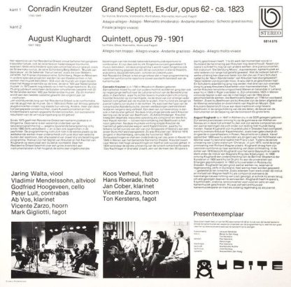 Residentie-Orkest 6814 676 - Kreutzer Septett - Klughardt Quinte - Image 3