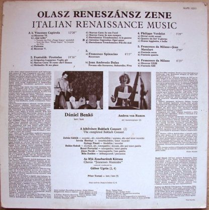Hungaroton SLPX 12211 - Italian Renaissance Music - Image 2