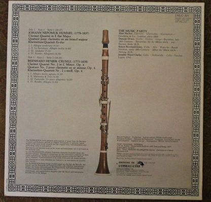 L'Oiseau-Lyre DSLO 501 - Clarinet Quartet / Clarinet Quartet No. - Image 2