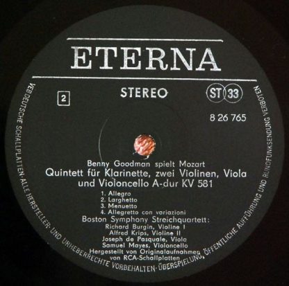 Eterna 8 26 765 - Benny Goodman Spielt Mozart - Image 4