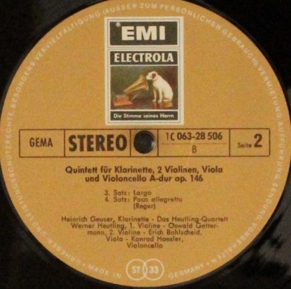 EMI Electrola 1 C 063-28 506 - Quintett Für Klarinette, 2 Violin - Image 4