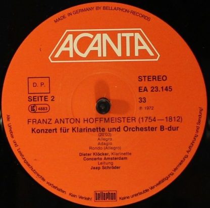 ACANTA EA 23 145 - Klarinettenkonzert B-Dur / Klarinettenkonzert - Image 4