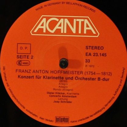 ACANTA EA 23 145 - Klarinettenkonzert B-Dur / Klarinettenkonzert - Image 3