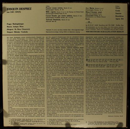 Eterna 8 20 644 - Missa "L'homme Armé" / Motetten / Madrigale - Image 2