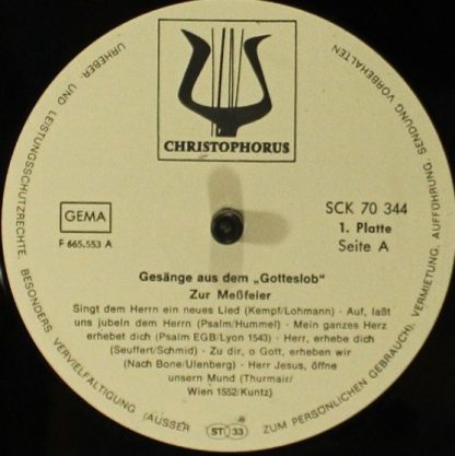 Christophorus SCK 70344 - Gesänge aus dem "Gotteslob" Zur Meßfei - Image 5