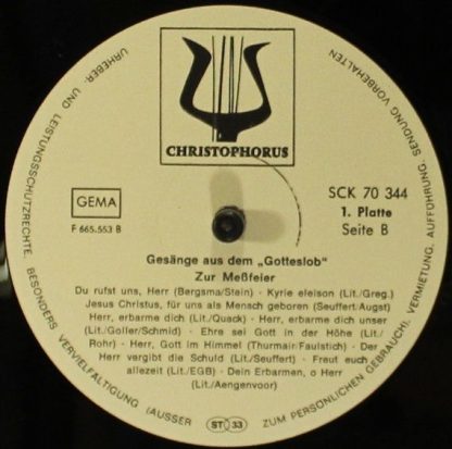 Christophorus SCK 70344 - Gesänge aus dem "Gotteslob" Zur Meßfei - Image 6