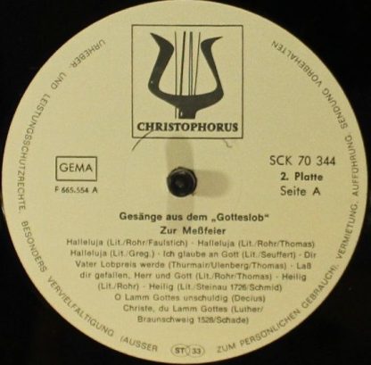 Christophorus SCK 70344 - Gesänge aus dem "Gotteslob" Zur Meßfei - Image 7