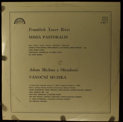 Supraphon SV 8097 - Missa Pastoralis / Vánoční Muzika - Image 2