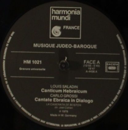 harmonia mundi France HM 1021 - Musique Judeo-Baroque - Image 5