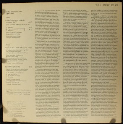 Nova 8 85 216 - Sinfonia Come Un Grande Lamento / Ode An Das Leb - Image 2