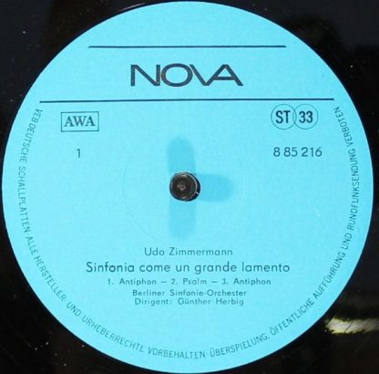 Nova 8 85 216 - Sinfonia Come Un Grande Lamento / Ode An Das Leb - Image 3
