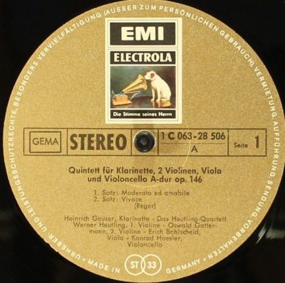 EMI Electrola 1 C 063-28 506 - Quintett Für Klarinette, 2 Violin - Image 3