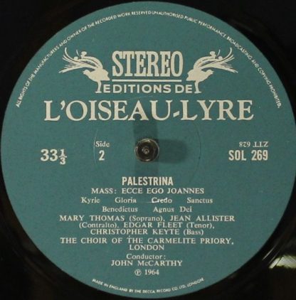 L'Oiseau-Lyre SOL 269 - Two Masses - Sine Nomine / Ecce Ego Joan - Image 4