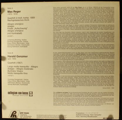Pair Music AG 0982003 - Quartett D-moll, Komp. 1889 / Quartett ( - Image 2