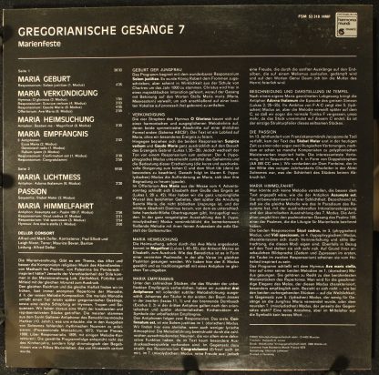 harmonia mundi France HM 248 - Gregorianische Gesänge Folge 7 - - Image 2