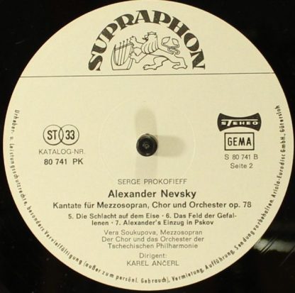 Supraphon 80741 PK - Alexander Nevsky (Kantate Für Mezzosopran, - Image 4