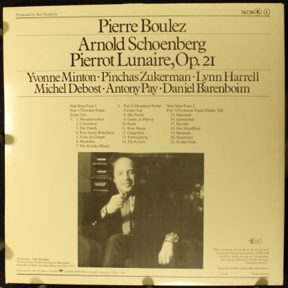 CBS Masterworks M 42072 - Pierrot Lunaire - Image 2