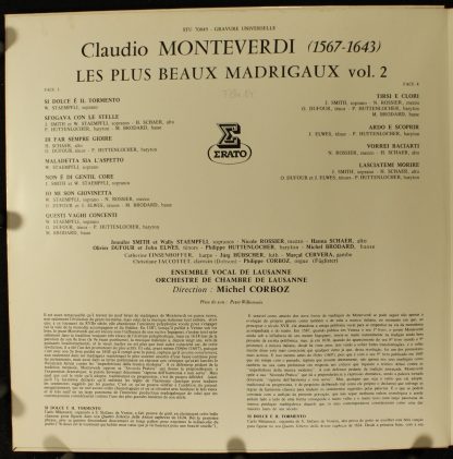 Erato STU 70849 - Les Plus Beaux Madrigaux Vol. 2 - Image 3