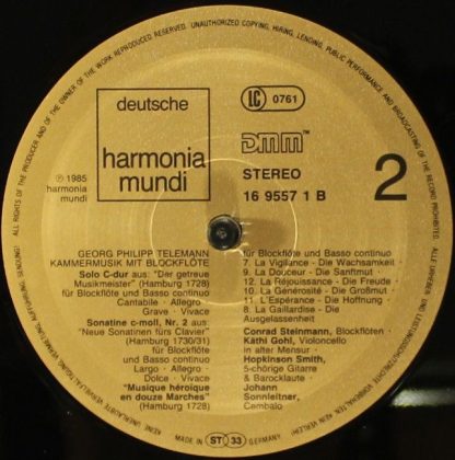 Deutsche Harmonia Mundi 1C 065 16 9557 1 - Kammermusik Mit Block - Image 6
