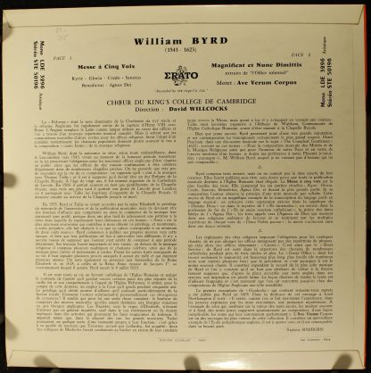 Erato 50196 - Messe A Cinq Voix - Image 2