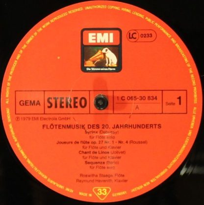 EMI 1C 065-30 834 - Flötenmusik Des 20. Jahrhunderts - Image 3