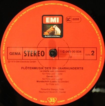 EMI 1C 065-30 834 - Flötenmusik Des 20. Jahrhunderts - Image 4