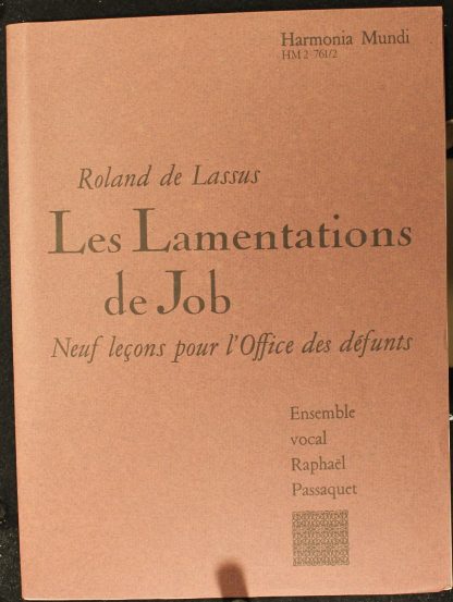 Harmonia Mundi HM 2-761/2 - Les Lamentations De Job - Image 2