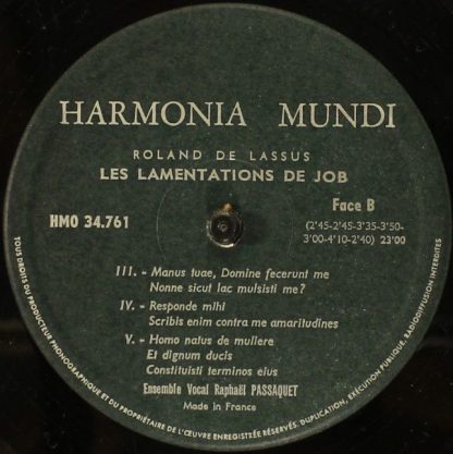 Harmonia Mundi HM 2-761/2 - Les Lamentations De Job - Image 5