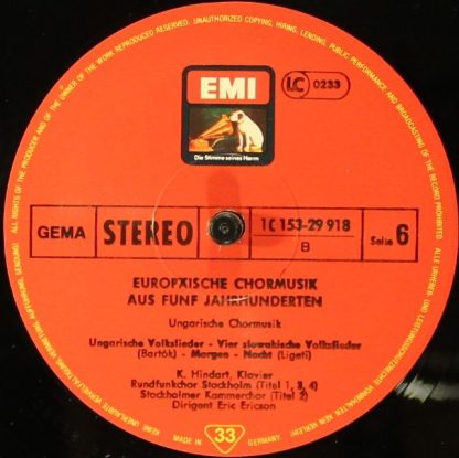 His Master's Voice 1C 153-29 916/9 - Europäische Chormusik Aus F - Image 5