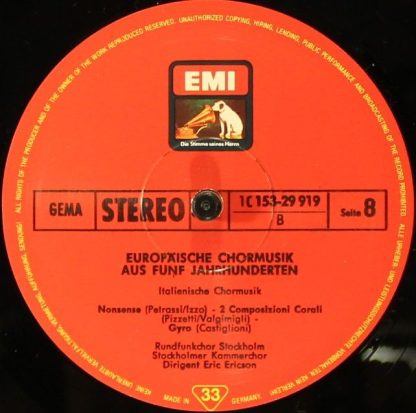 His Master's Voice 1C 153-29 916/9 - Europäische Chormusik Aus F - Image 12