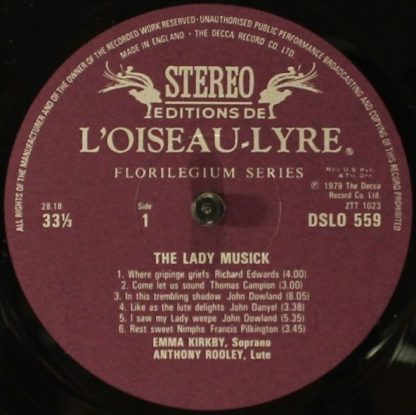 L'Oiseau-Lyre DSLO 559 - The Lady Musick - Image 5