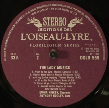 L'Oiseau-Lyre DSLO 559 - The Lady Musick - Image 6