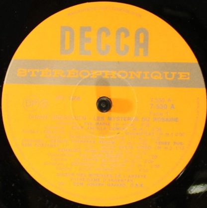 DECCA 7.530 - Chant Grégorien - Les Mystéres Du Rosaire - Image 3