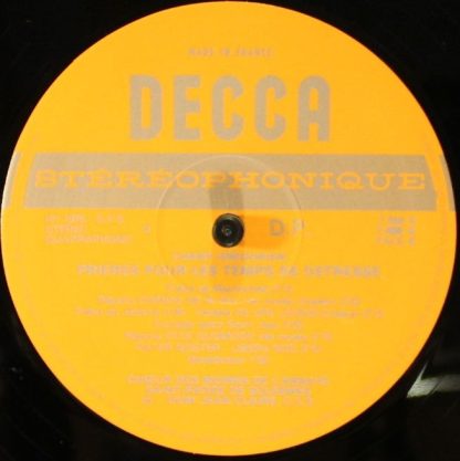 DECCA 7556 - Chant Grégorien - Priéres Pour Les Temps de Détress - Image 3