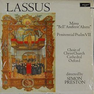 Argo ZRG 735 - Missa "Bell' Amfitrit' Altera" / Penitential Psal