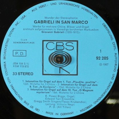 CBS 92205 - Gabrieli In San Marco Venezianische Mehrchörigkeit - Image 3